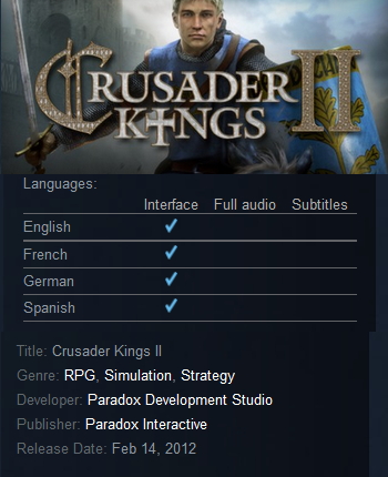 Crusader Kings II (steam) - Click Image to Close